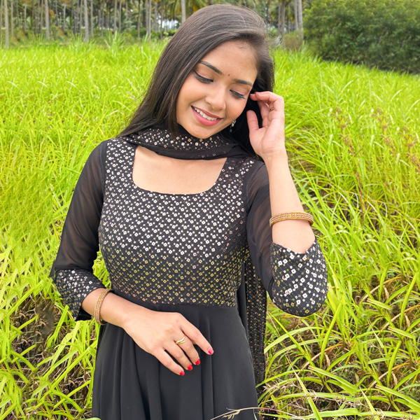 Monika Georgette Maxi with Dupatta